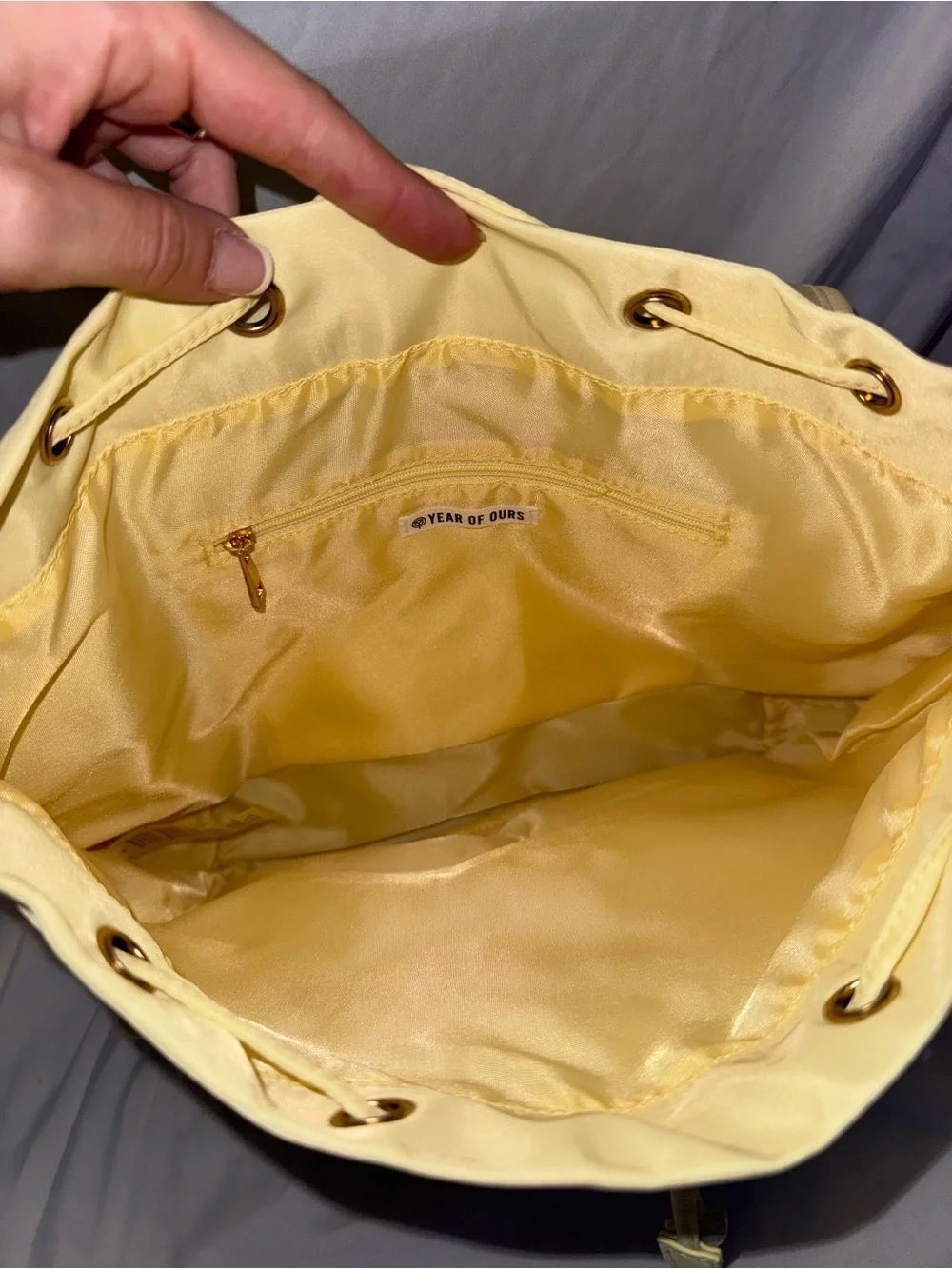 Year of Ours x FabFitFun Backpack | Womens Butter Yellow Backpack NWT
